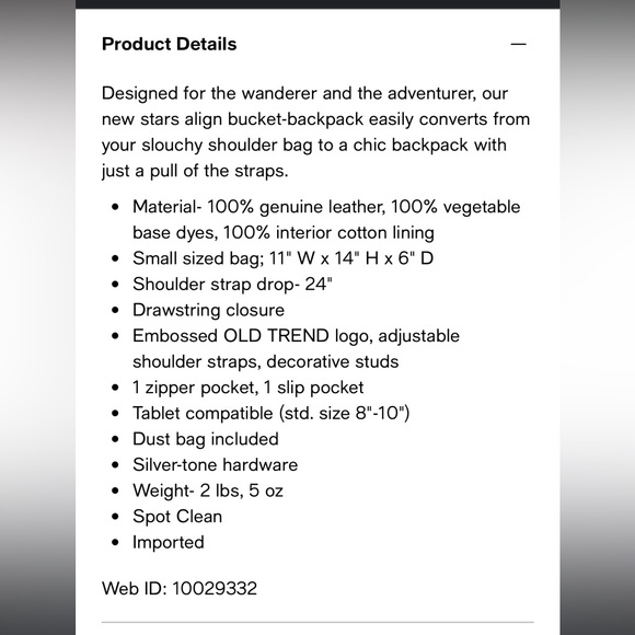 OLD TREND “Stars Align” backpack/shoulder bag NWOT - Picture 5 of 16